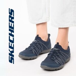 Skechers Women's Sneakers with Knit Upper And Memory Foan/Air Cooled Size 8